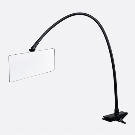Miroir rétroviseur professionnel pour extensions de cils avec bras flexible 60 cm et fixation par clip – Storelashes
