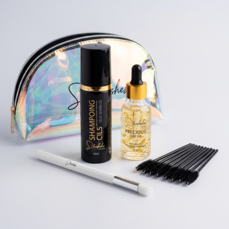 Kit soin sourcils et et cils Storelashes avec shampoing et soin Precious cure