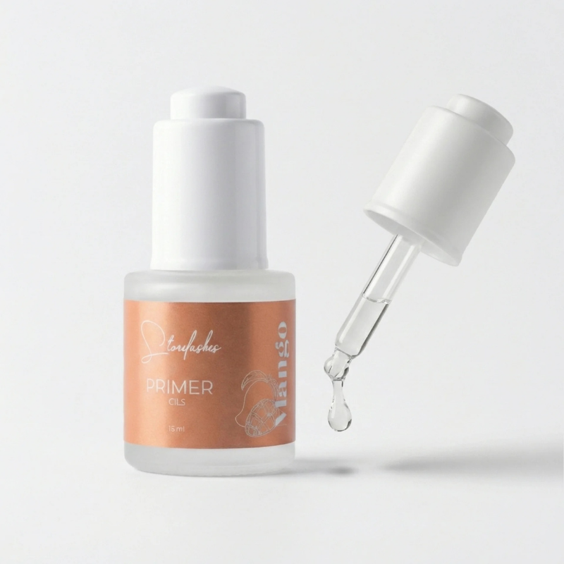 primer parfumé de storelashes avec pipette à la mangue