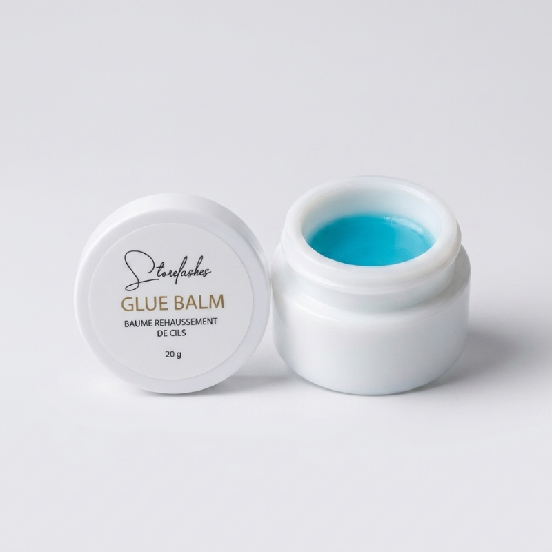 baume rehaussement de cils bouteille ouvert lash lift glue